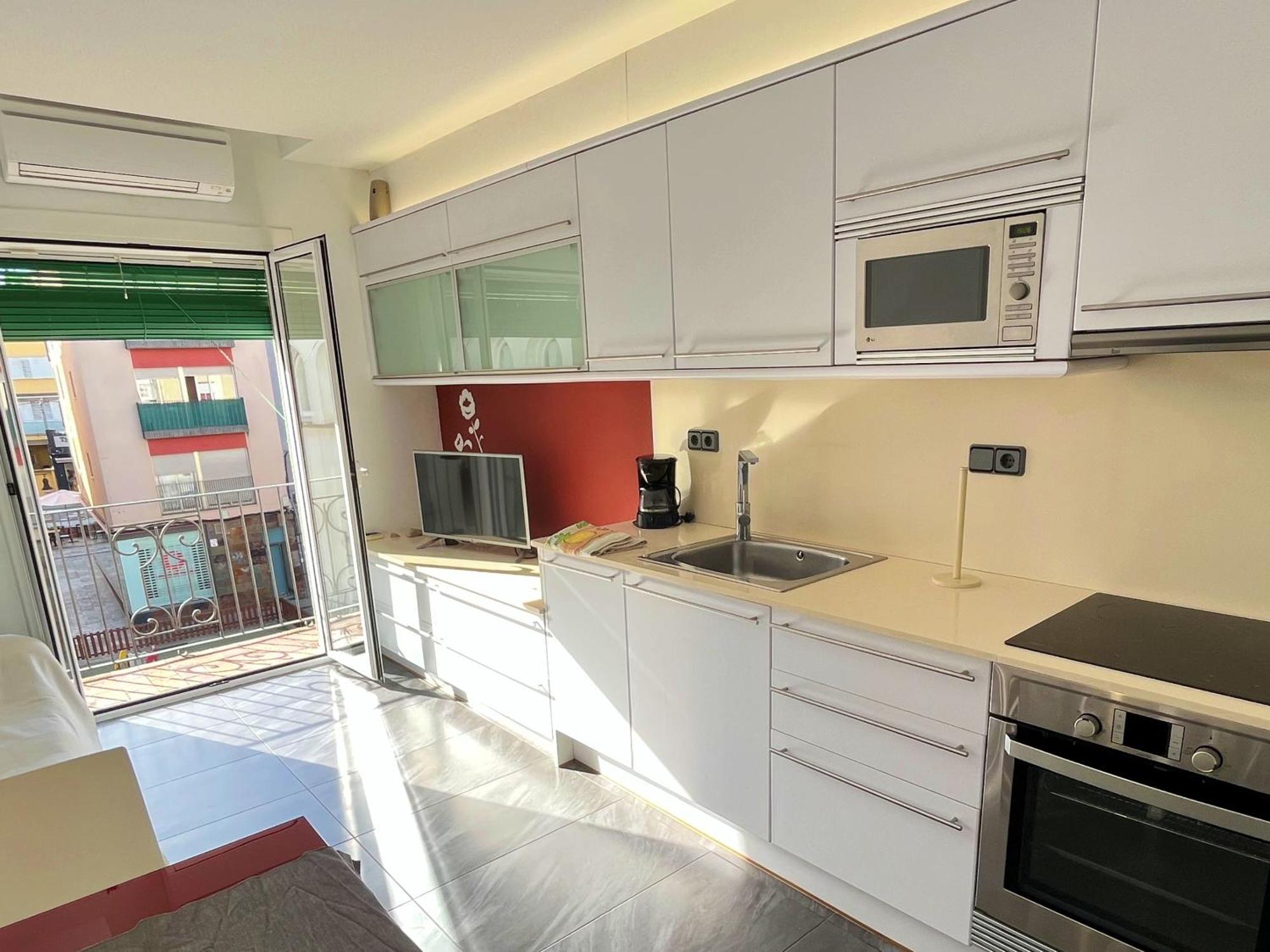 Apartamento Cerca De La Playa Blanes Bagian luar foto